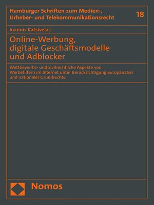 cover image of Online-Werbung, digitale Geschäftsmodelle und Adblocker